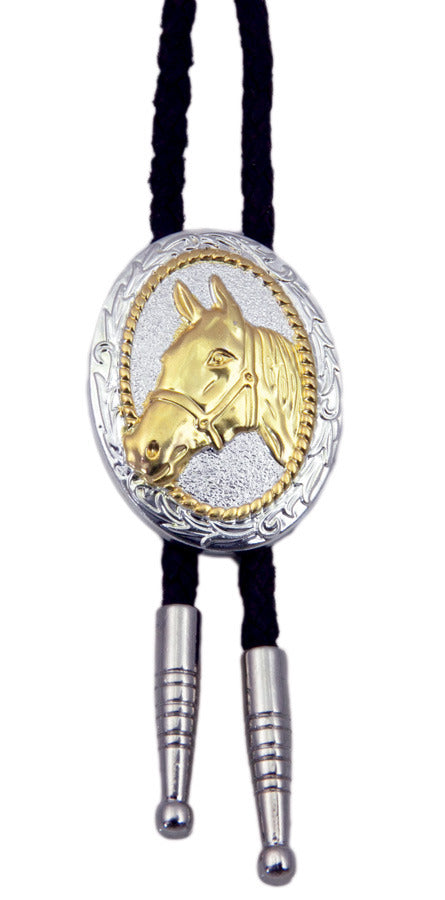 Oval Horse Head Bolo Tie - The Trading Stables