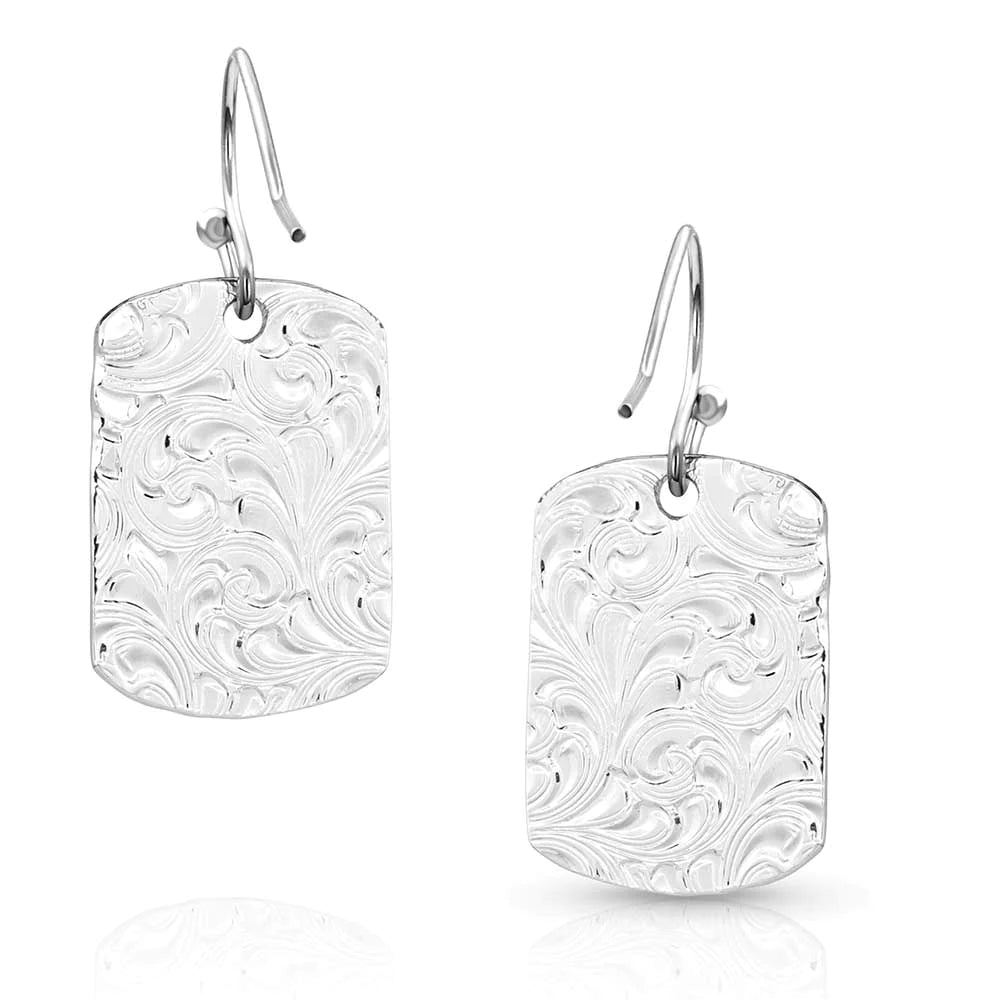Montana Silversmiths Kennadee's Kindness Tag Earrings - The Trading Stables