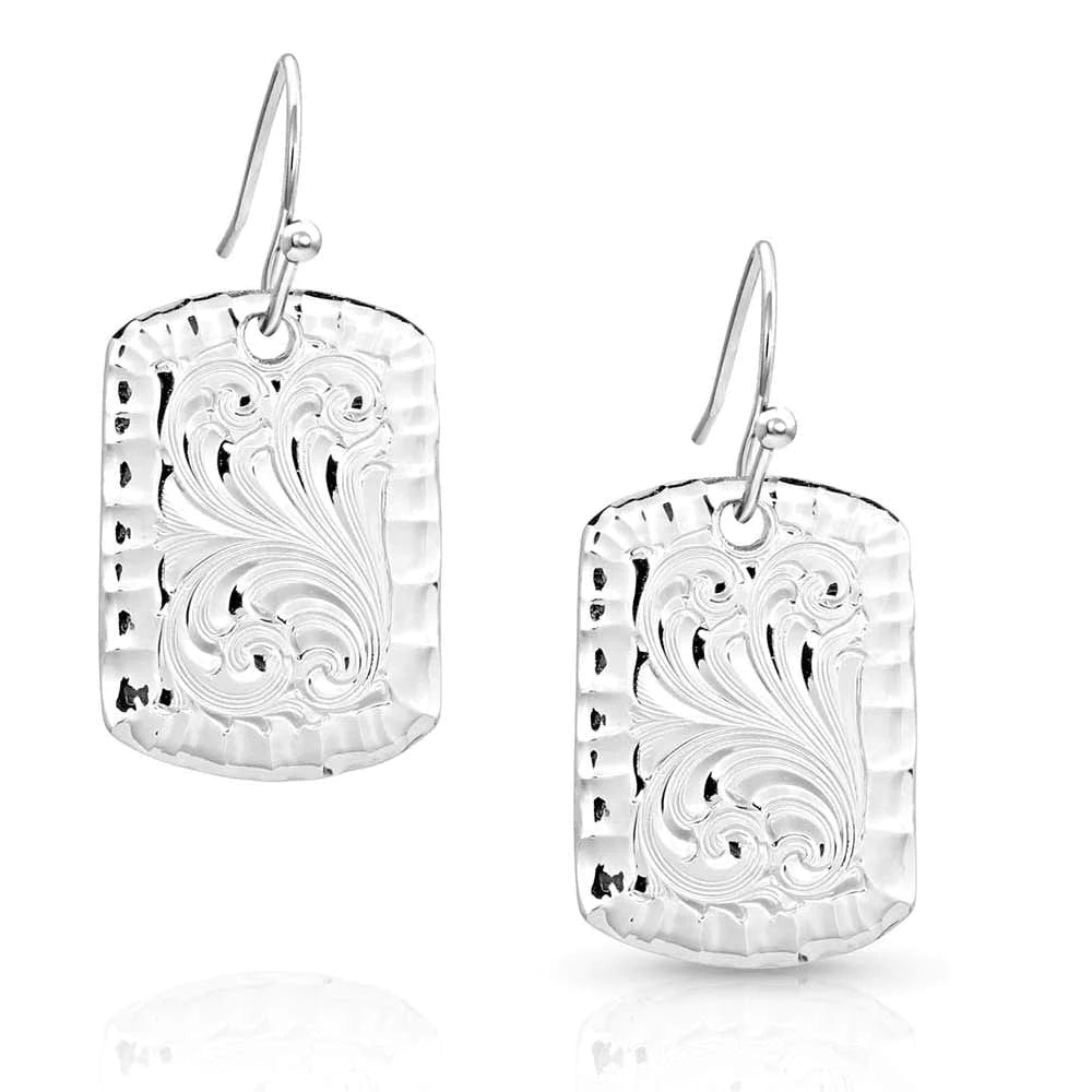 Montana Silversmiths Kennadee's Kindness Tag Earrings - The Trading Stables