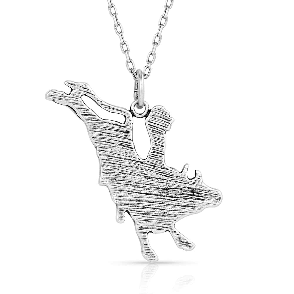 Montana Silversmiths Bull Rider Pendant Necklace - The Trading Stables
