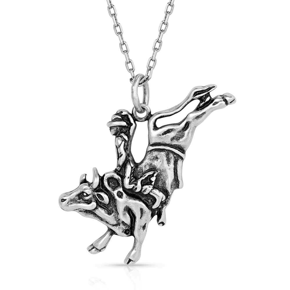 Montana Silversmiths Bull Rider Pendant Necklace - The Trading Stables