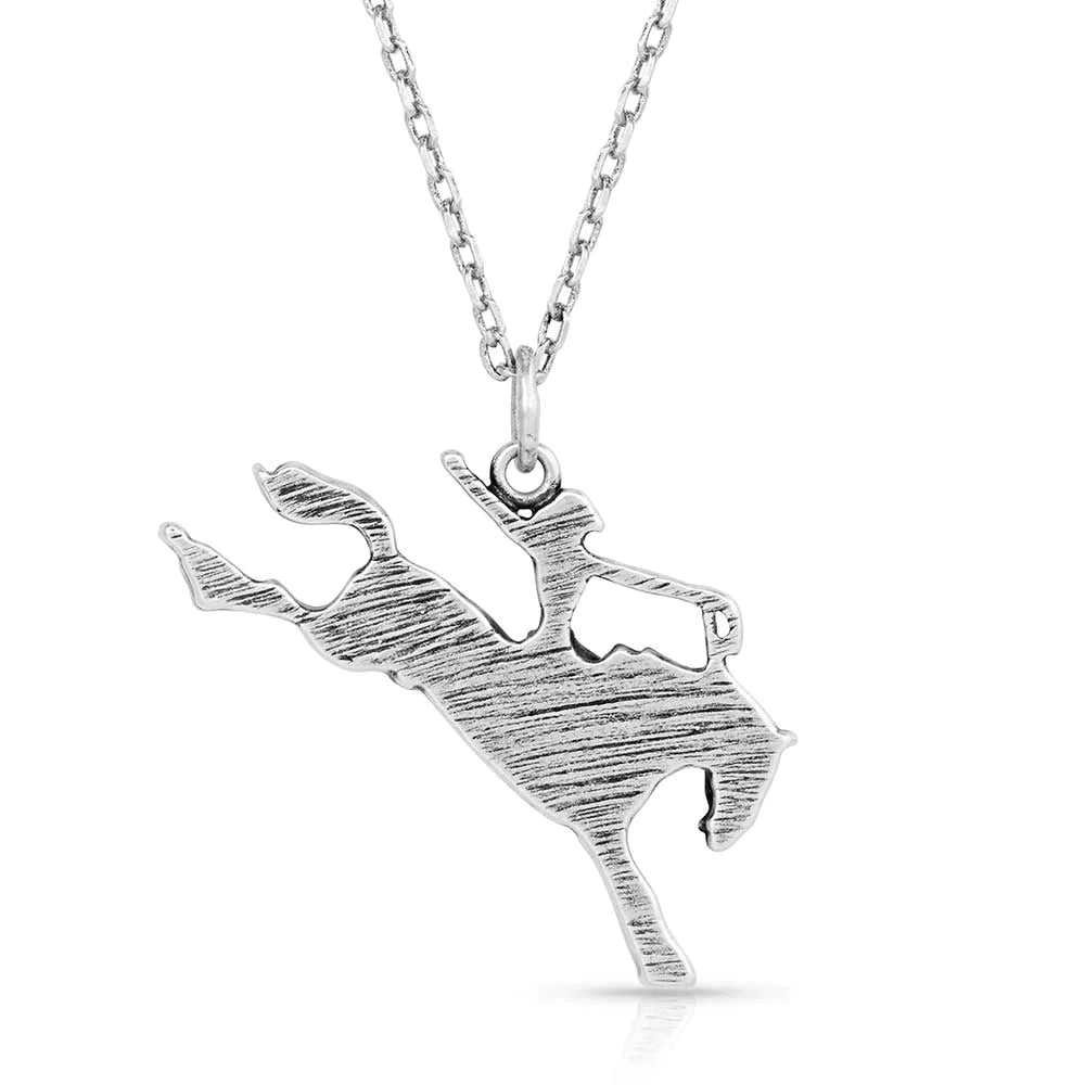 Montana Silversmiths Saddle Bronc Rider Pendant Necklace - The Trading Stables
