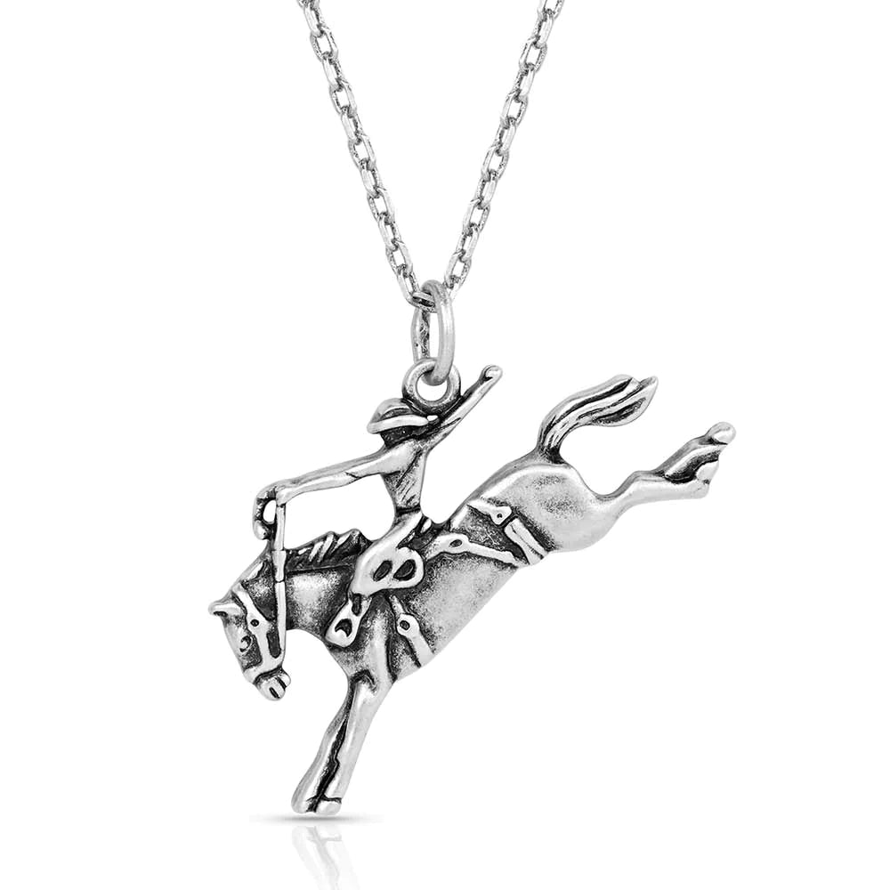 Montana Silversmiths Saddle Bronc Rider Pendant Necklace - The Trading Stables