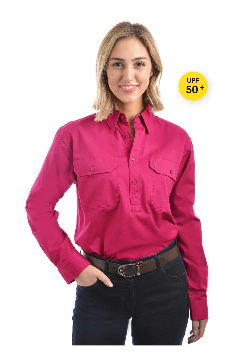 Thomas Cook Light Drill Shirt Half Placket - The Trading Stables
