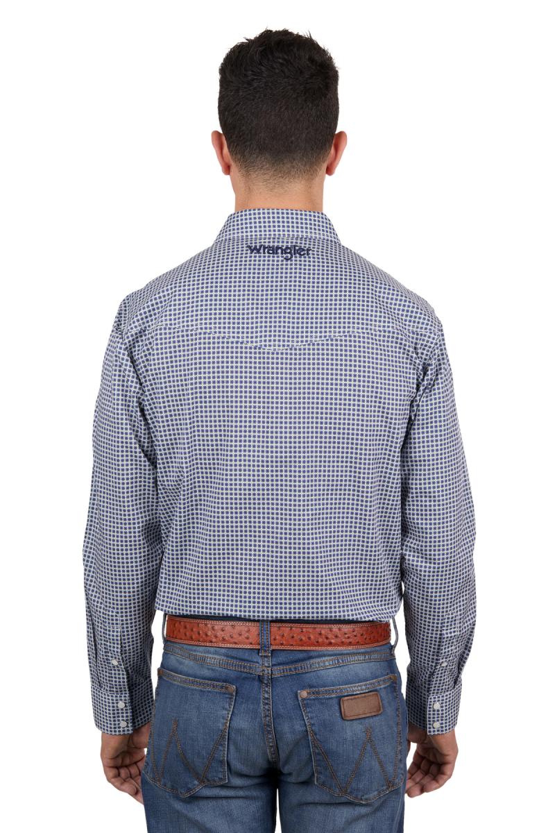 Wrangler Men's Peter Logo Long Sleeve Shirt - The Trading Stables