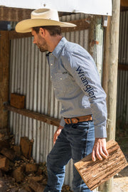 Wrangler Men's Peter Logo Long Sleeve Shirt - The Trading Stables