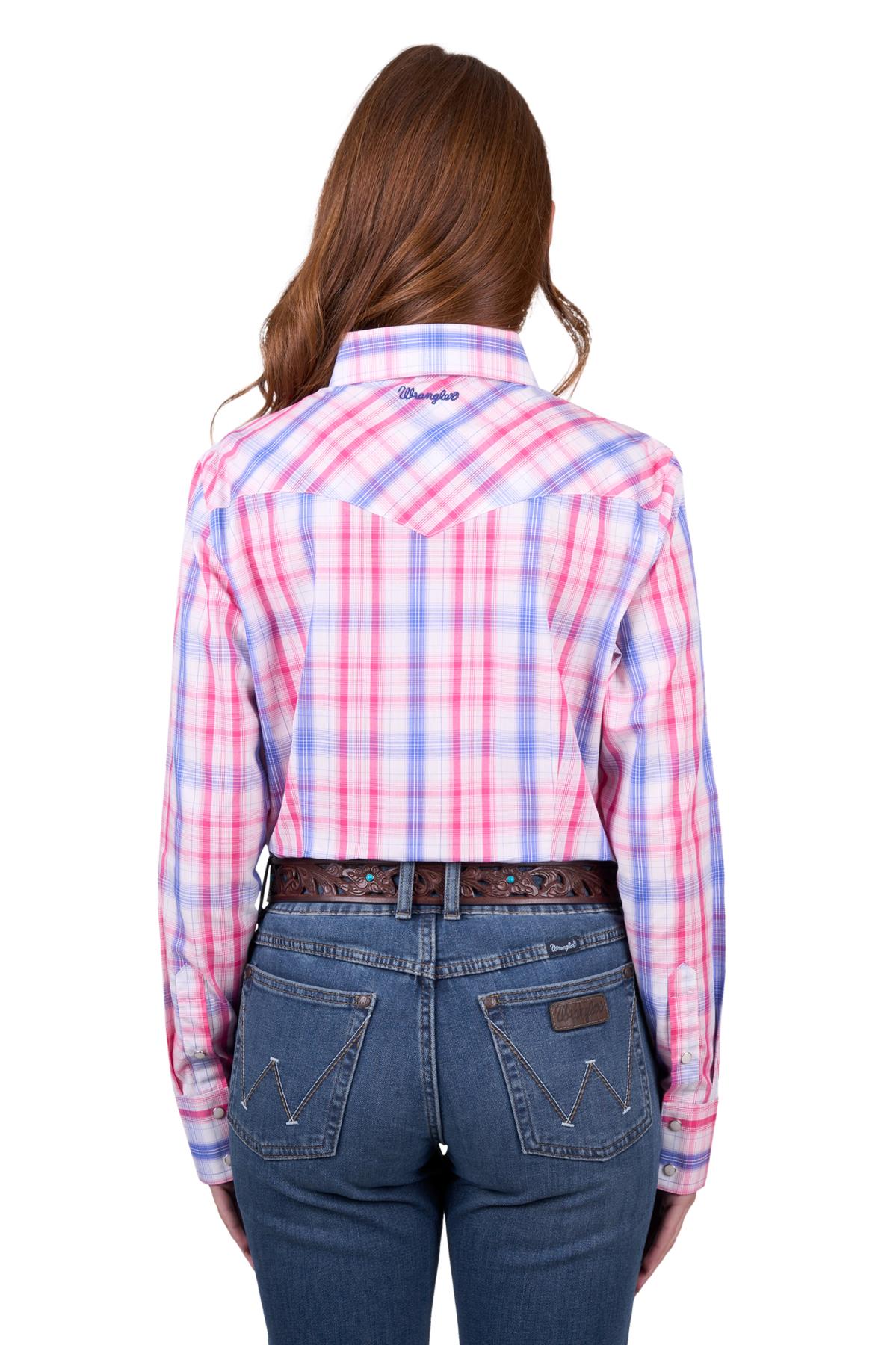 Wrangler Women's Astrid Check Long Sleeve Shirt - The Trading Stables