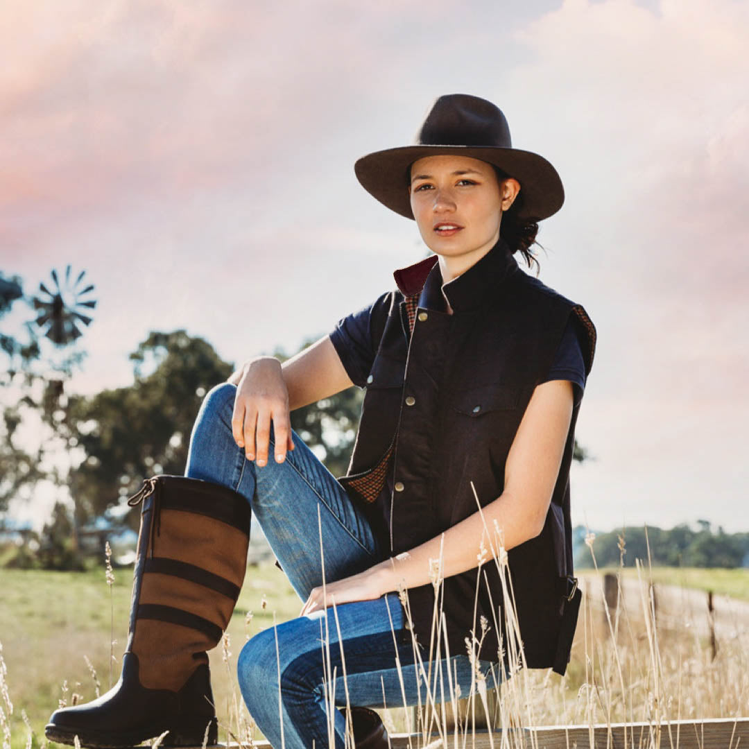 Nullarbor Oilskin Vest With Cotton Lining - The Trading Stables