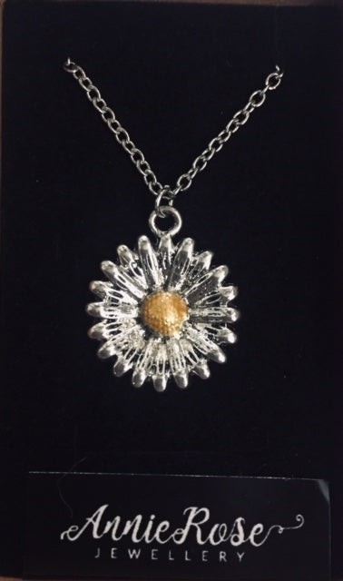 Annie Rose Silver Sunflower Necklace
