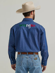 Wrangler Logo Mexico Long Sleeve Western Snap Shirt - The Trading Stables