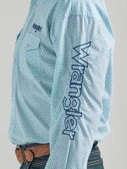 Wrangler Logo Western Long Sleeve Snap Shirt - The Trading Stables