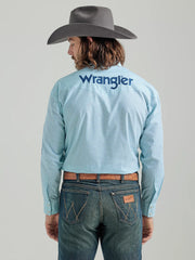 Wrangler Logo Western Long Sleeve Snap Shirt - The Trading Stables