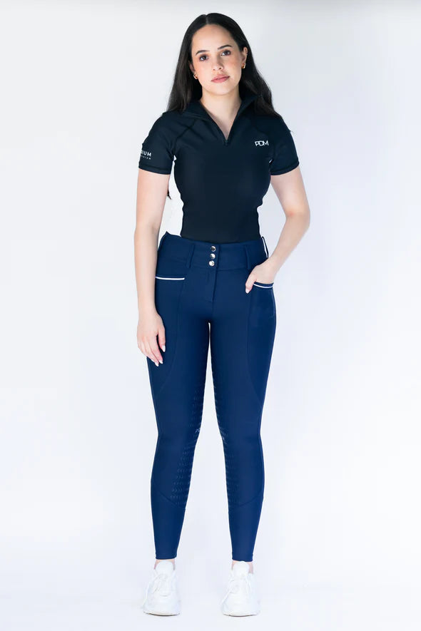 Pro Tech Hybrid Breeches - Navy Blue - The Trading Stables