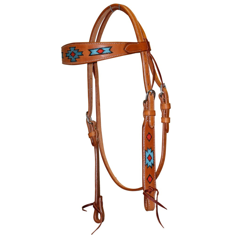 Fort Worth Cactus Turquoise Headstall main image 1