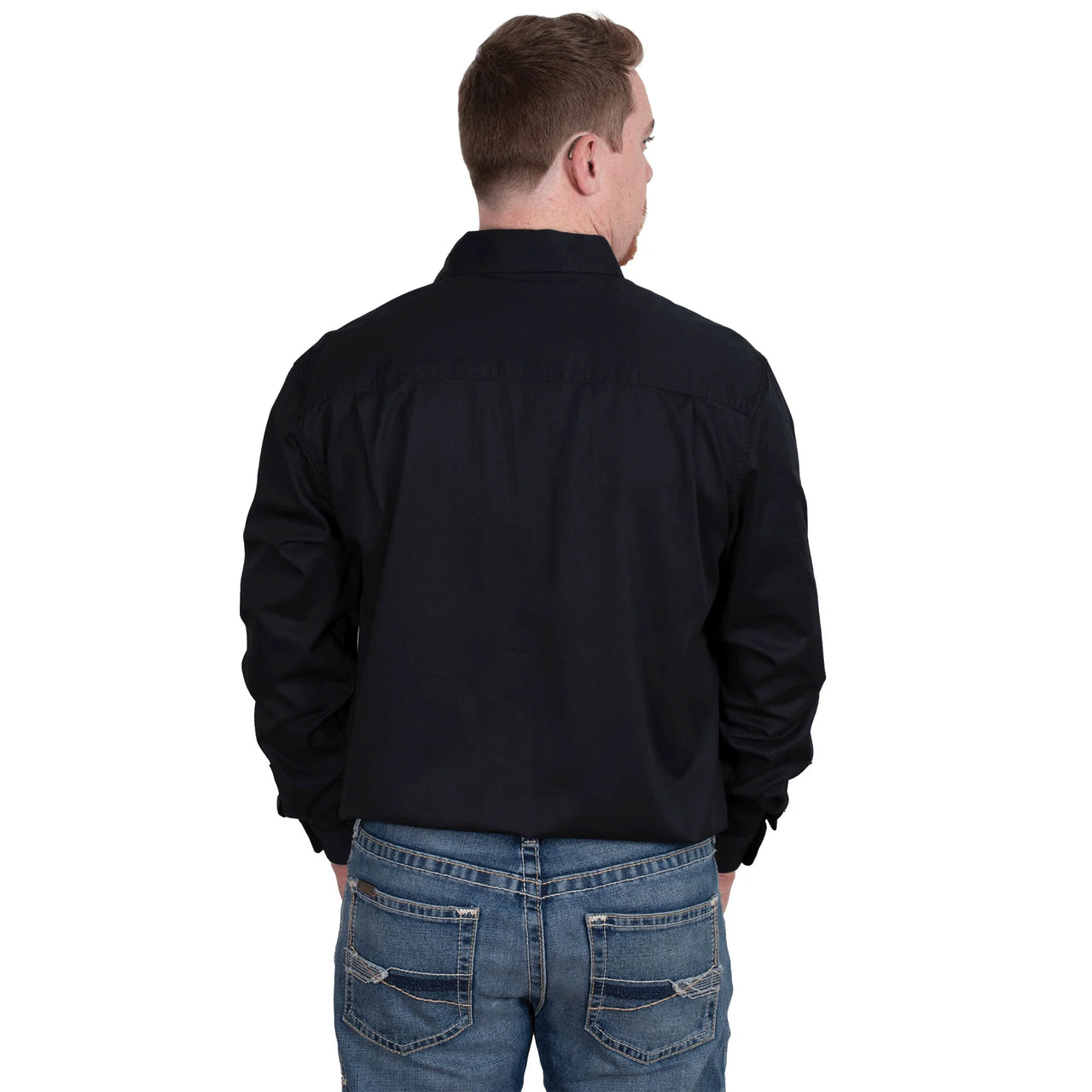 Just Country Men's Cameron Half Button Work Shirt