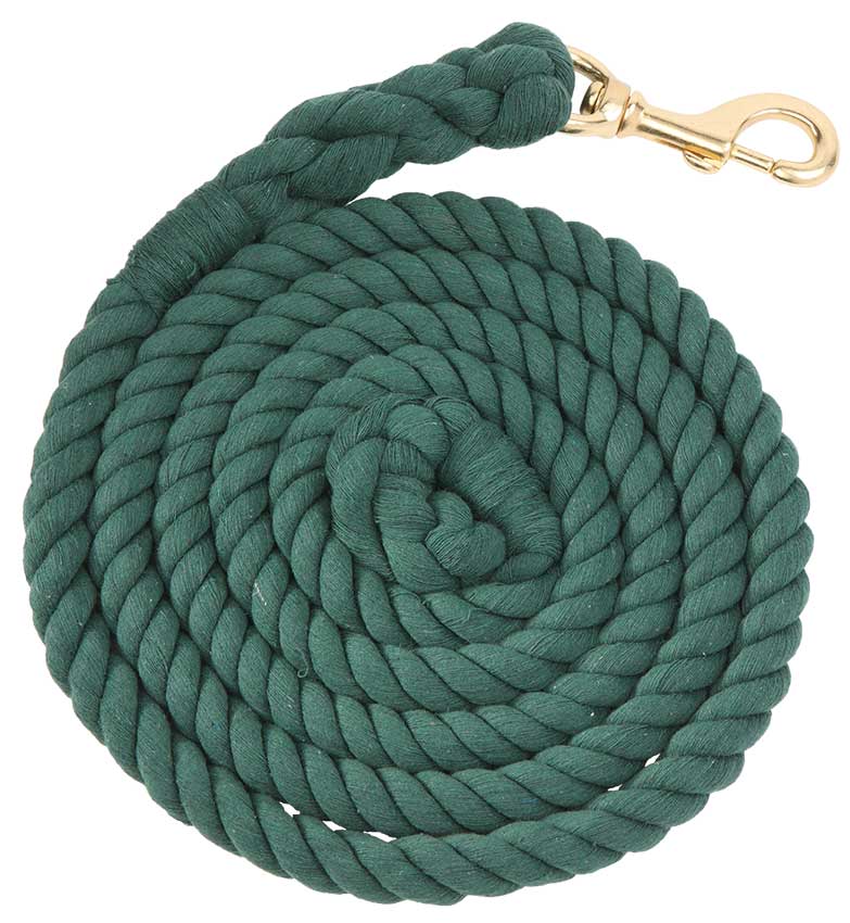 Cotton Rope Lead - Brass Snap - The Trading Stables