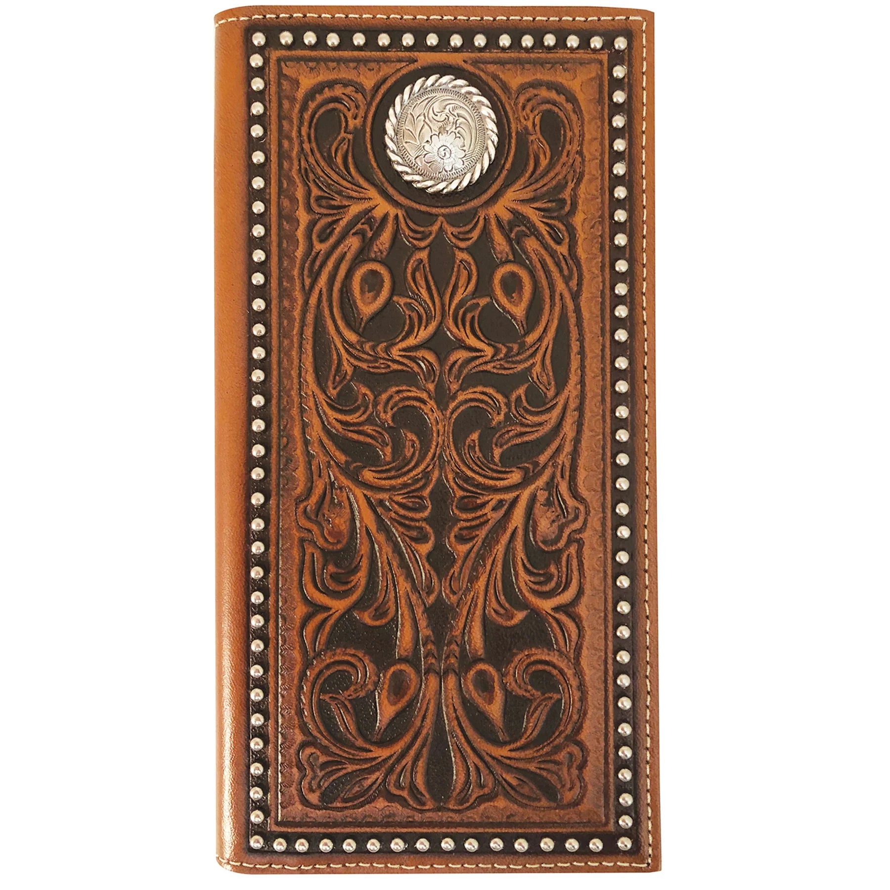 Roper Rodeo Wallet - Tooled Leather - The Trading Stables