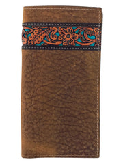 Roper Rodeo Tooled Leather Tan Wallet - The Trading Stables