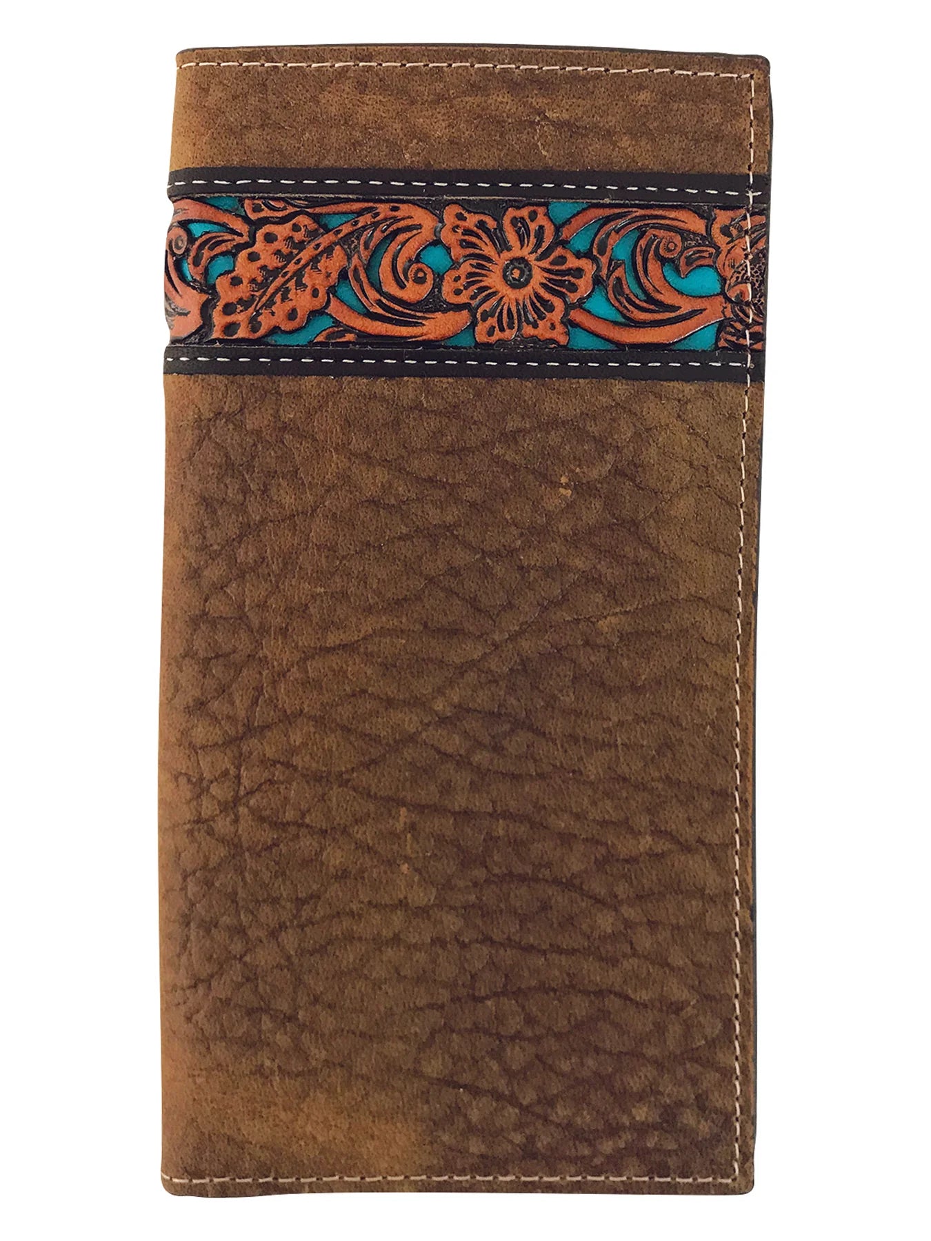 Roper Rodeo Tooled Leather Tan Wallet