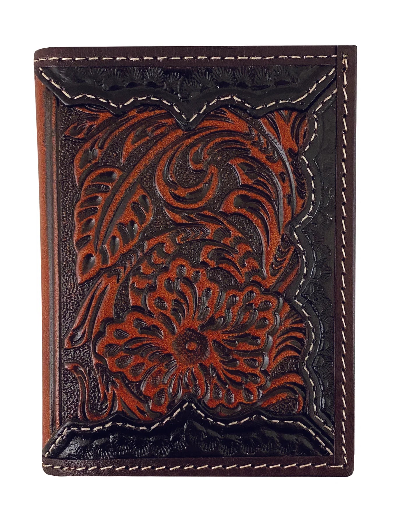 Roper Tri-fold Wallet - Tooled Leather - The Trading Stables