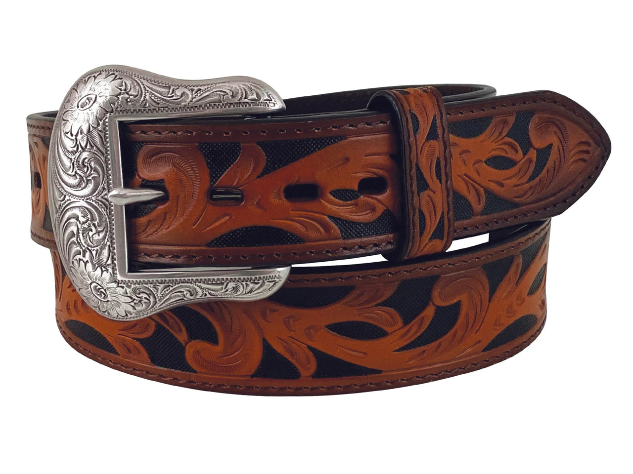 Roper Mens Belt 1.1/2" Tooled Leather