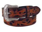 Roper Mens Belt 1.1/2" Tooled Leather - The Trading Stables