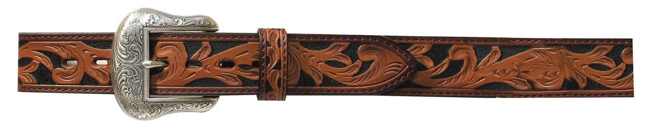 Roper Mens Belt 1.1/2" Tooled Leather
