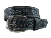 Roper Women's Floral Embossed Distressed Leather Belt - The Trading Stables