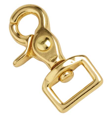 Square Eye Rein Snap - Brass 3/4"