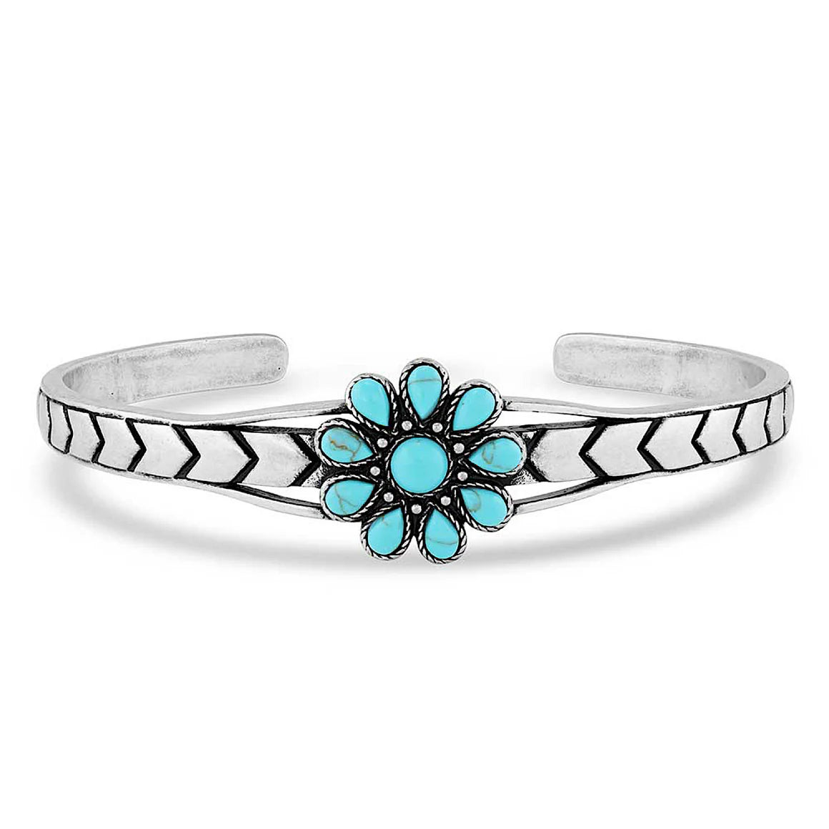 Montana Blue Sunflower Turquoise Cuff Bracelet - The Trading Stables