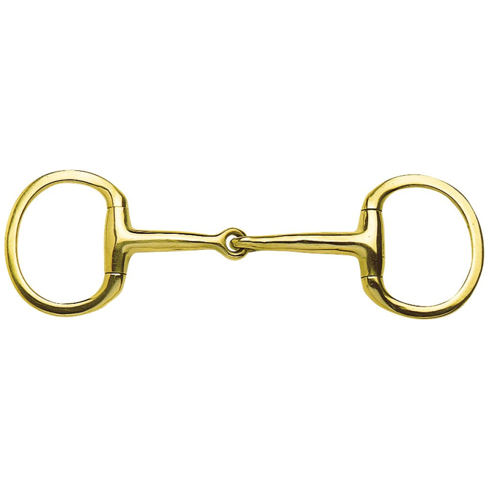 Gold Medal Eggbutt Snaffle Bit w/Thin Solid Mouth & Flat Rings