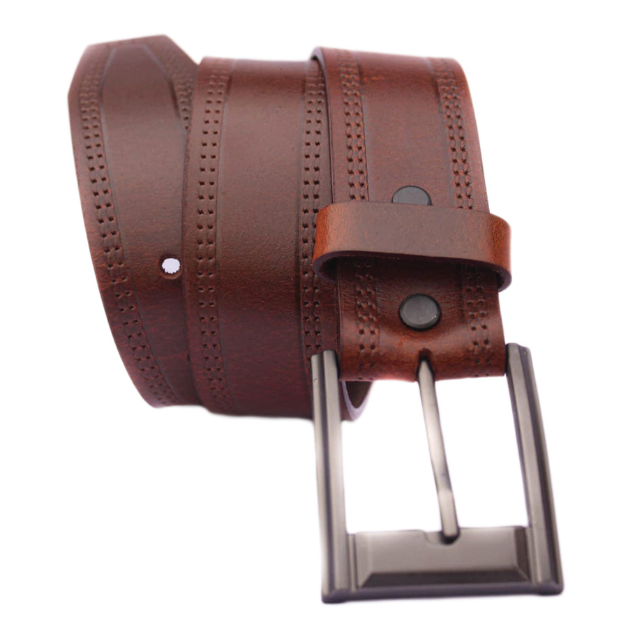 Leather Belt- Pin Lace Design