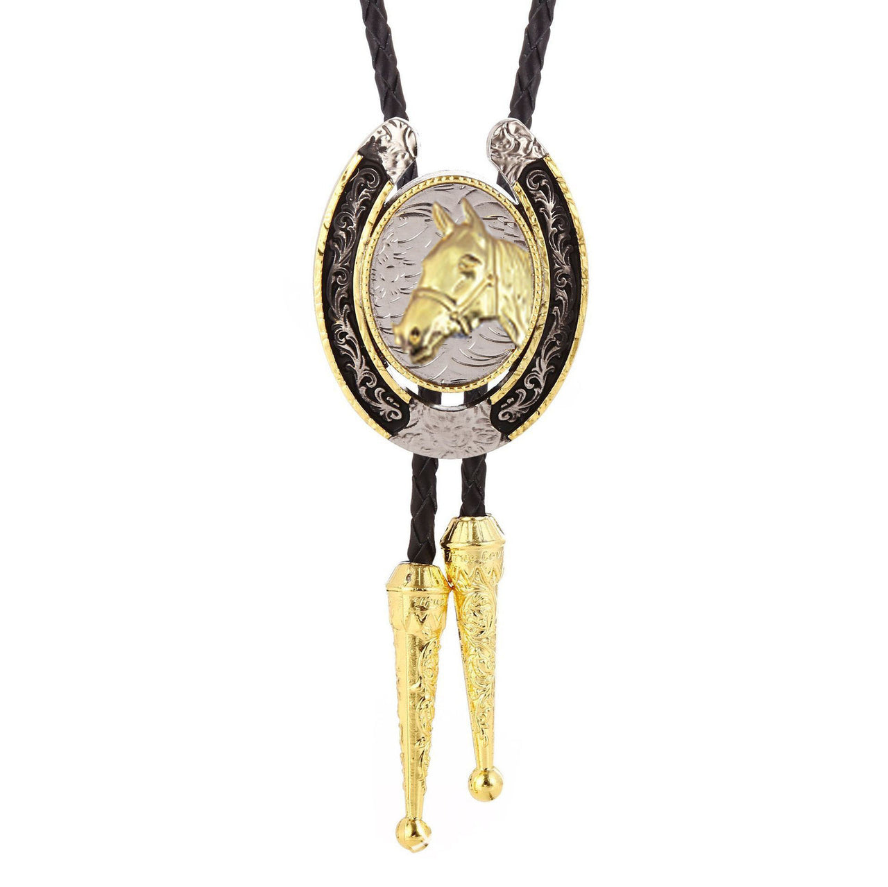 Oval Horse Head Bolo Tie - The Trading Stables