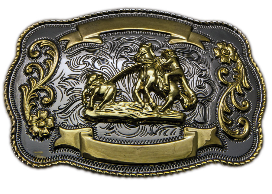 Calf Roping Belt Buckle - The Trading Stables