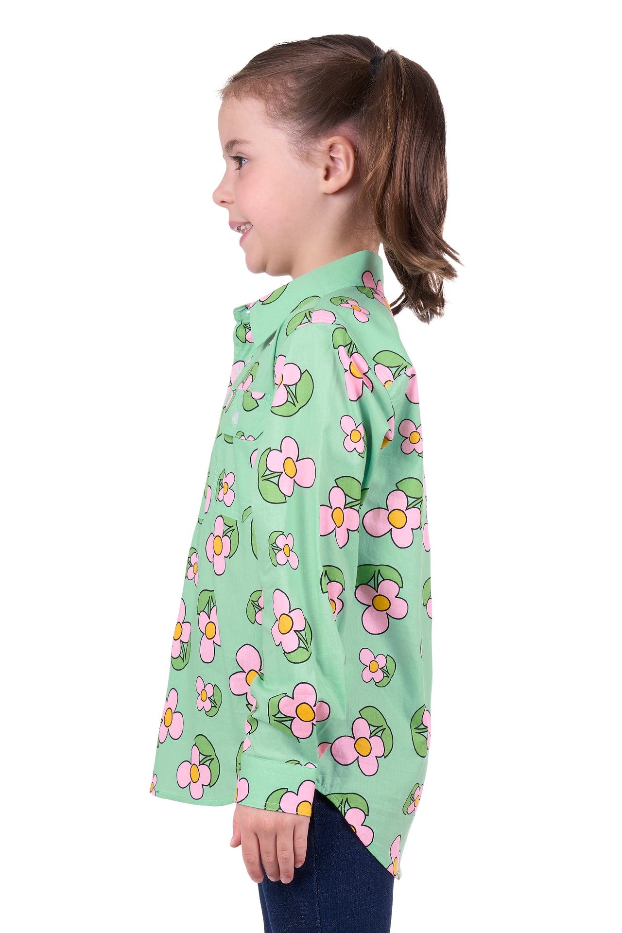 Hard Slog Kid's Candy Half Placket Long Sleeve Shirt