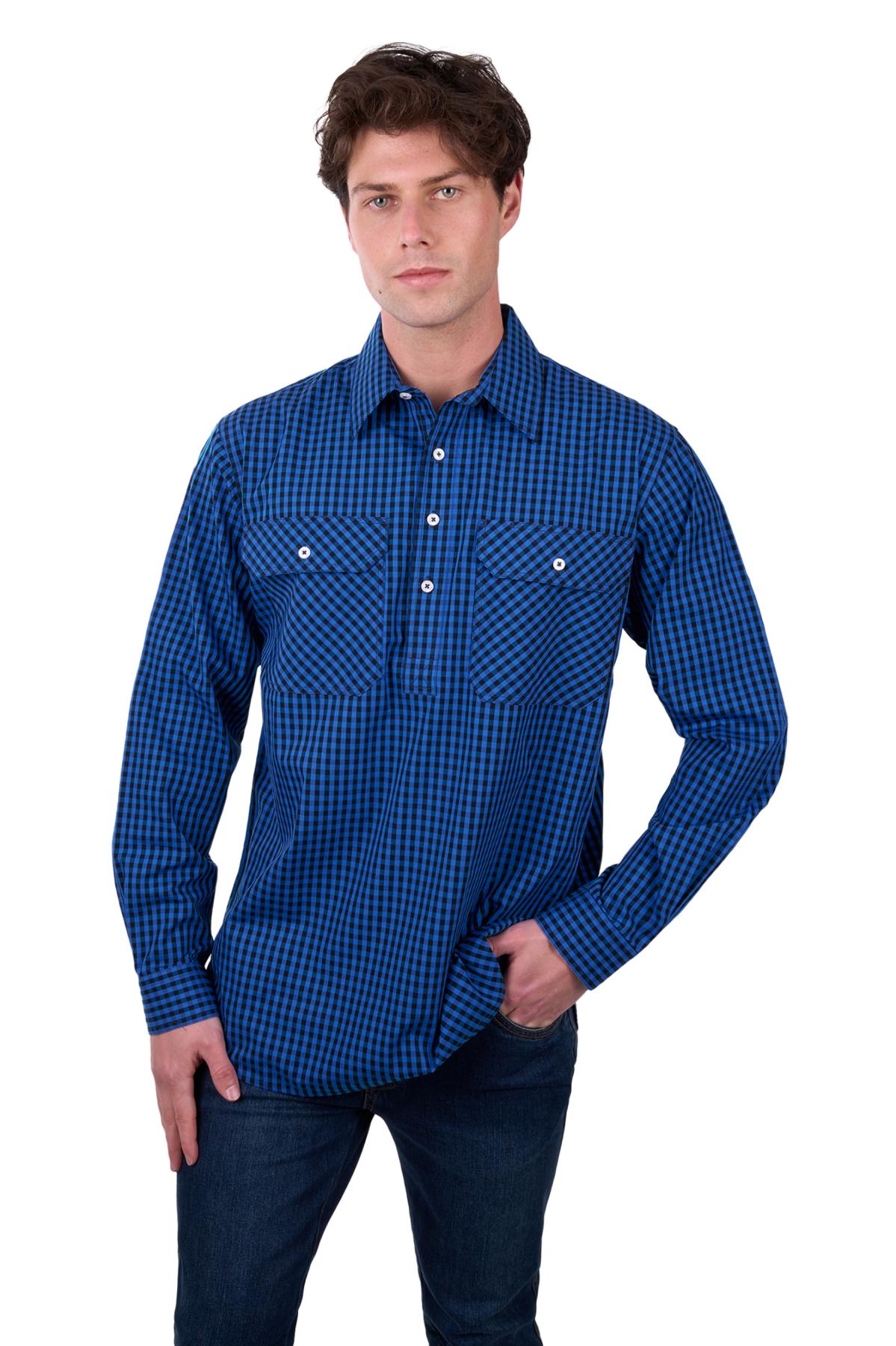 Hard Slog Men's Astell 1/2 button Shirt - The Trading Stables