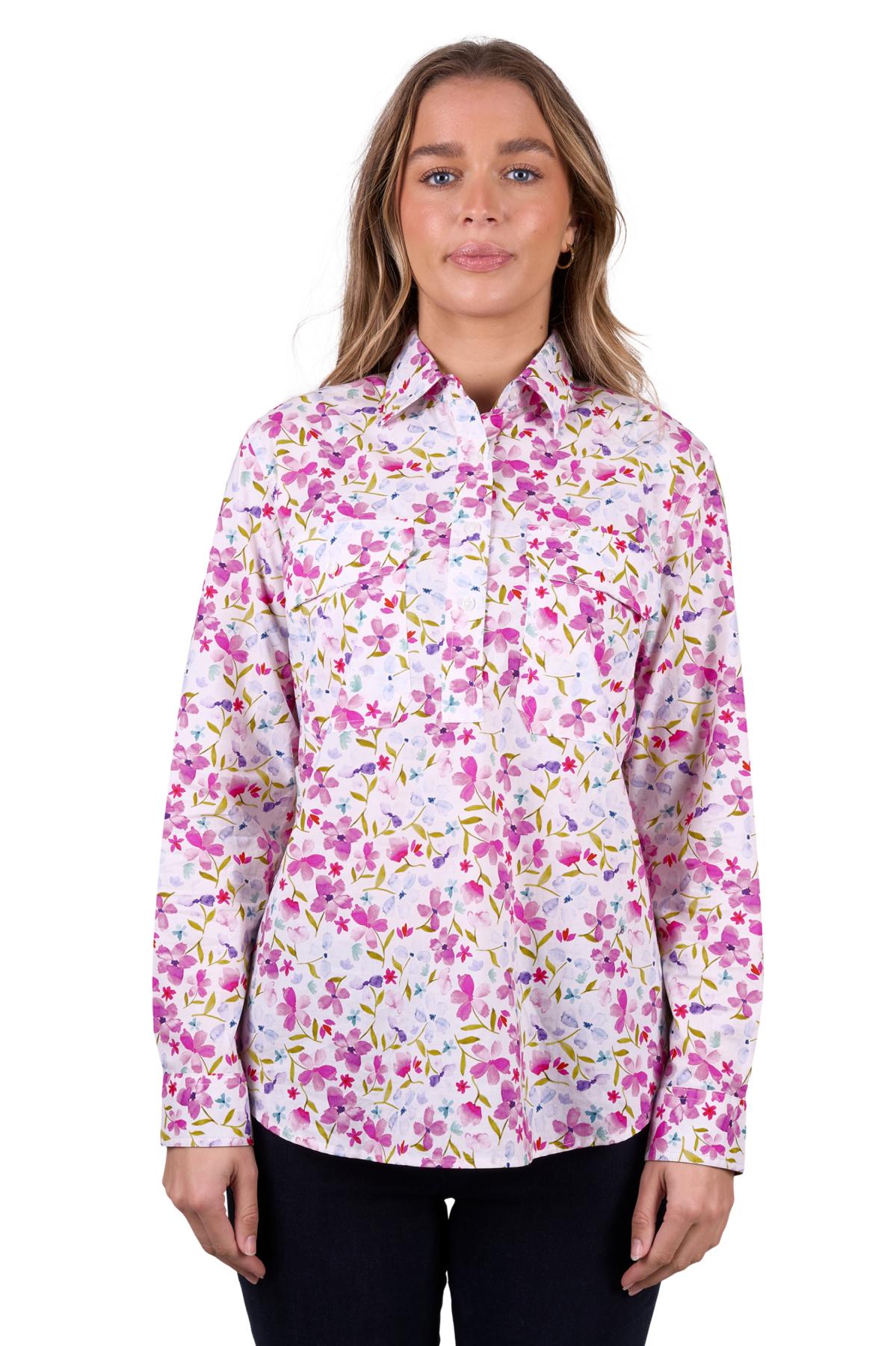 Hard Slog Women's Evae 1/2 Placket Long Sleeve Shirt