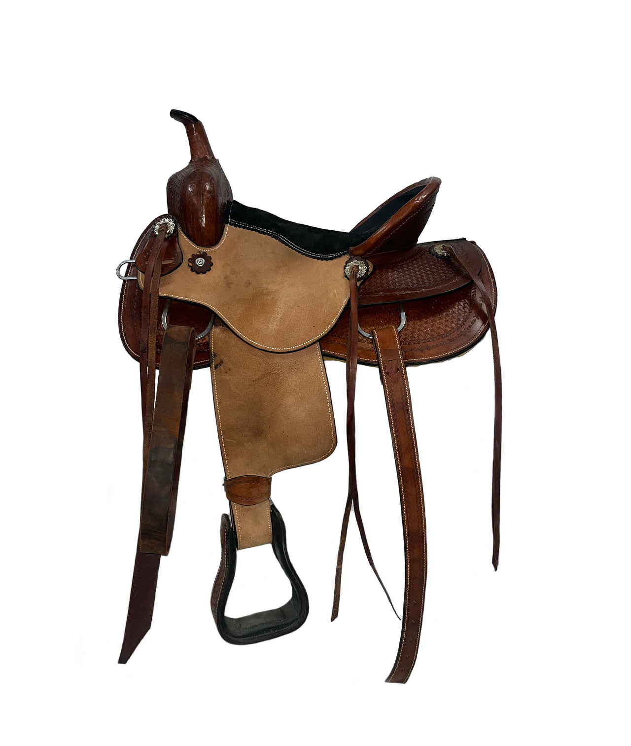 Western Saddle FQHB with breastplate 15 Inch Second Hand