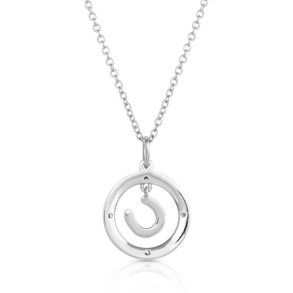 Montana Silversmiths Luck of the Draw Horseshoe Necklace - The Trading Stables