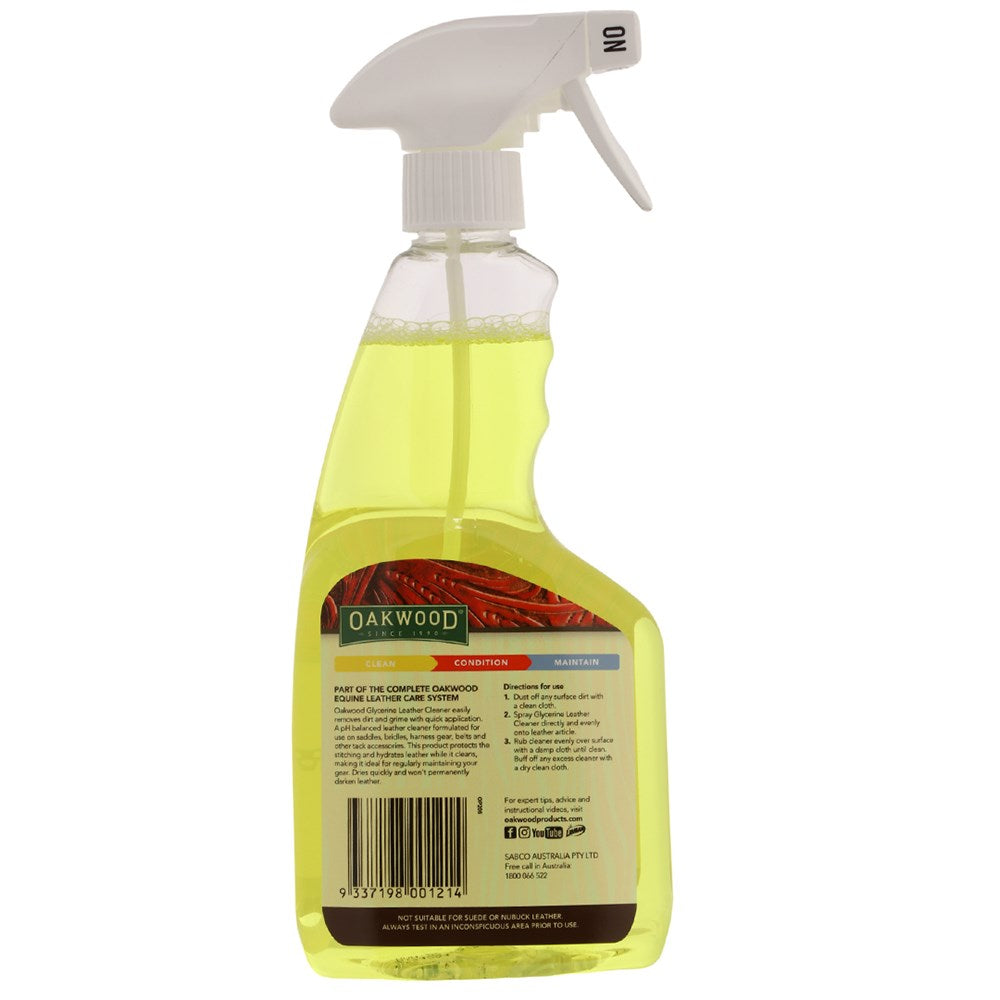 Oakwood Glycerine Leather Cleaner - 500mL - The Trading Stables