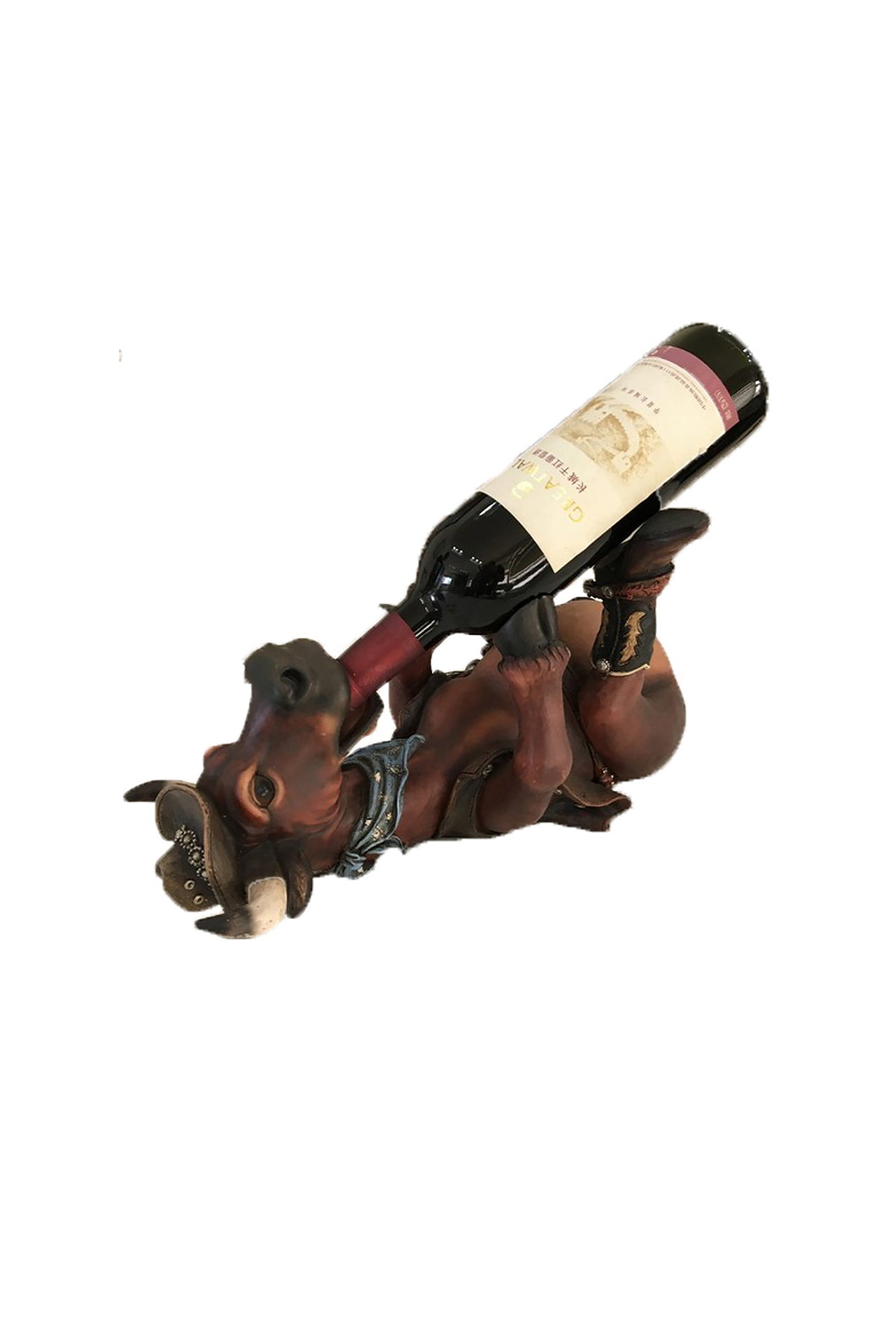 Laughing Steer Wine Bottle Holder - The Trading Stables