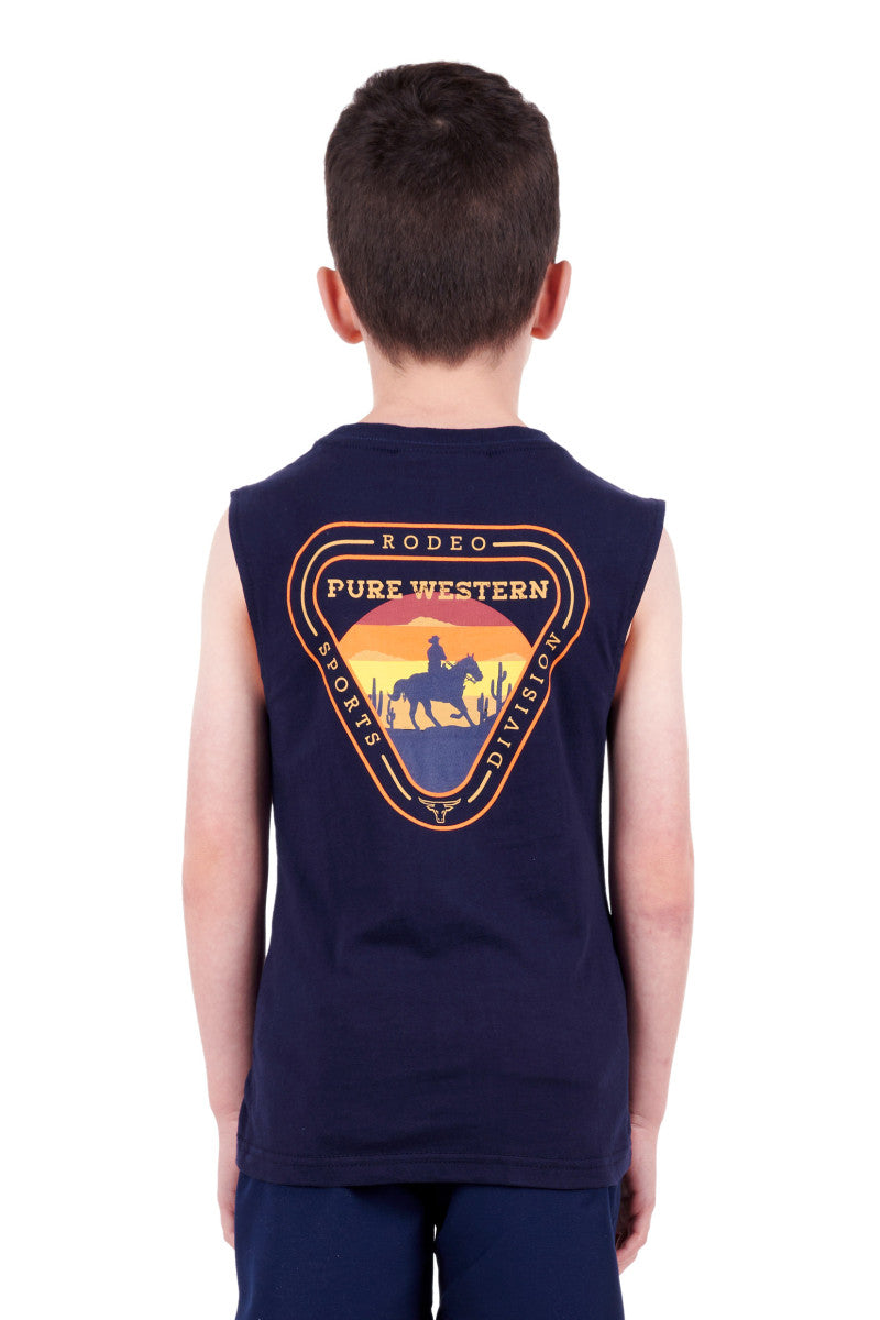 Pure Western Boy's Cleveland Muscle Tank - The Trading Stables