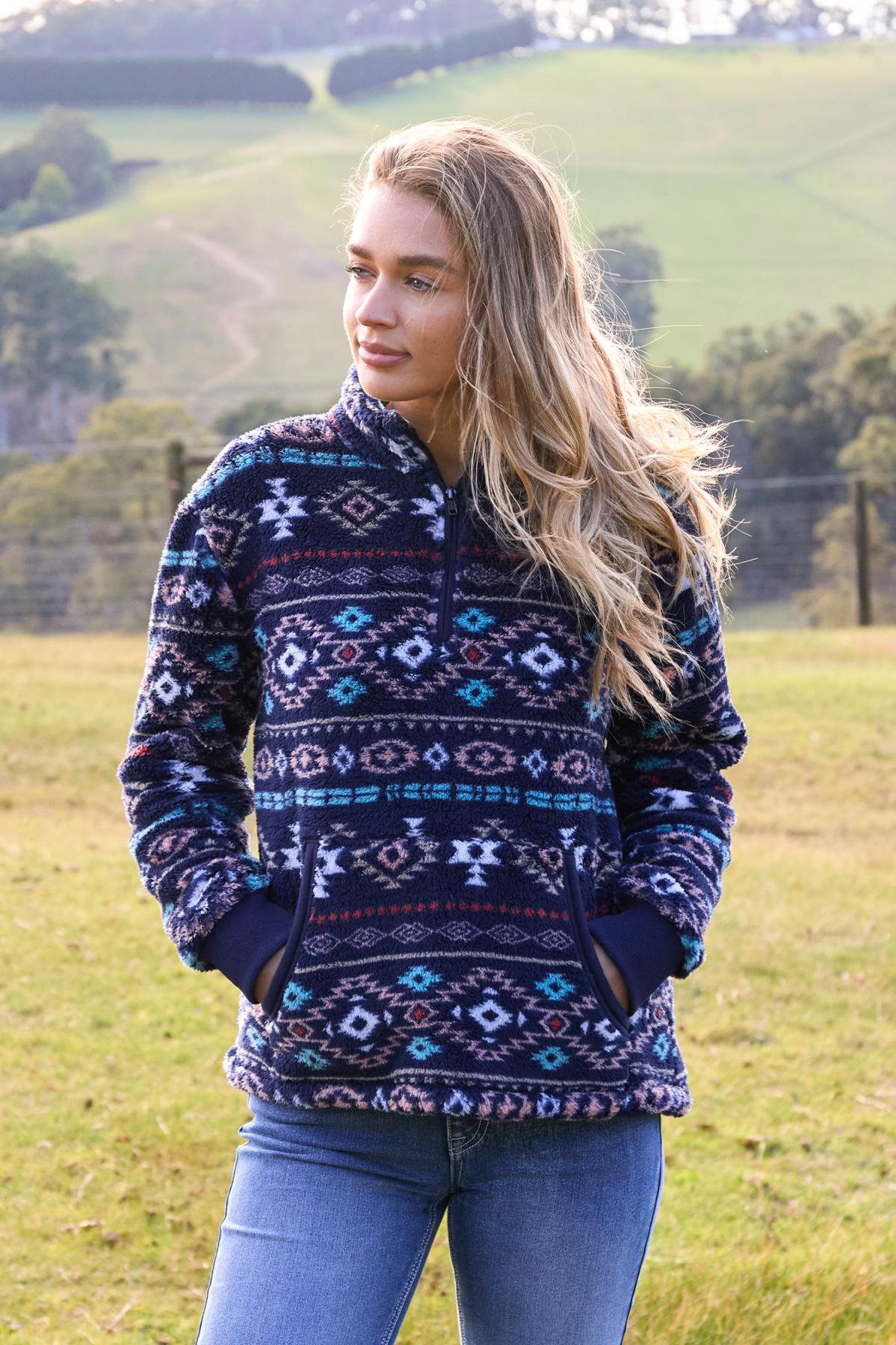 Pure Western Women's Luna 1/4 Zip Pullover - The Trading Stables