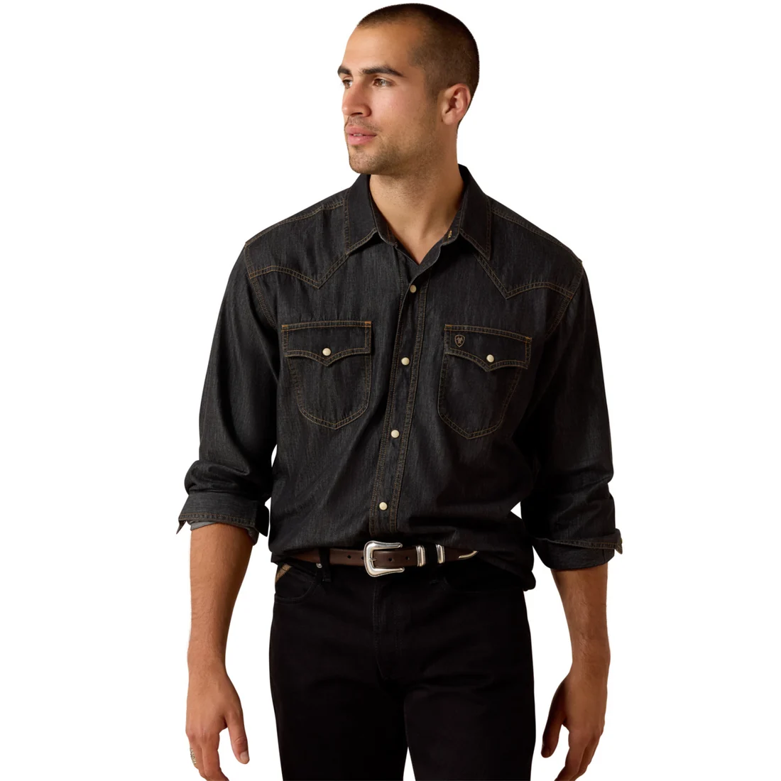 Ariat Mens Retro Halford Chambray Snap LS Shirt