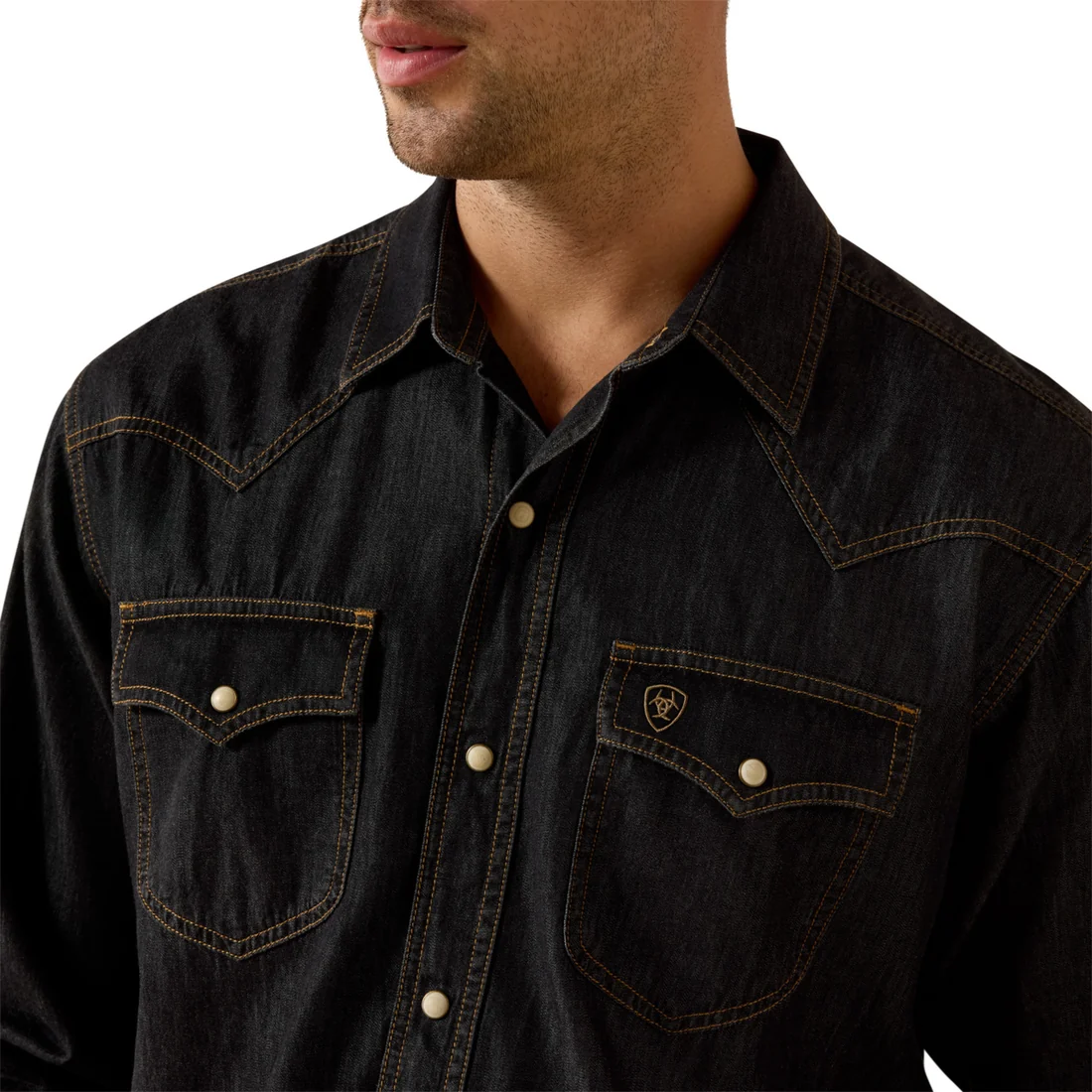 Ariat Mens Retro Halford Chambray Snap LS Shirt