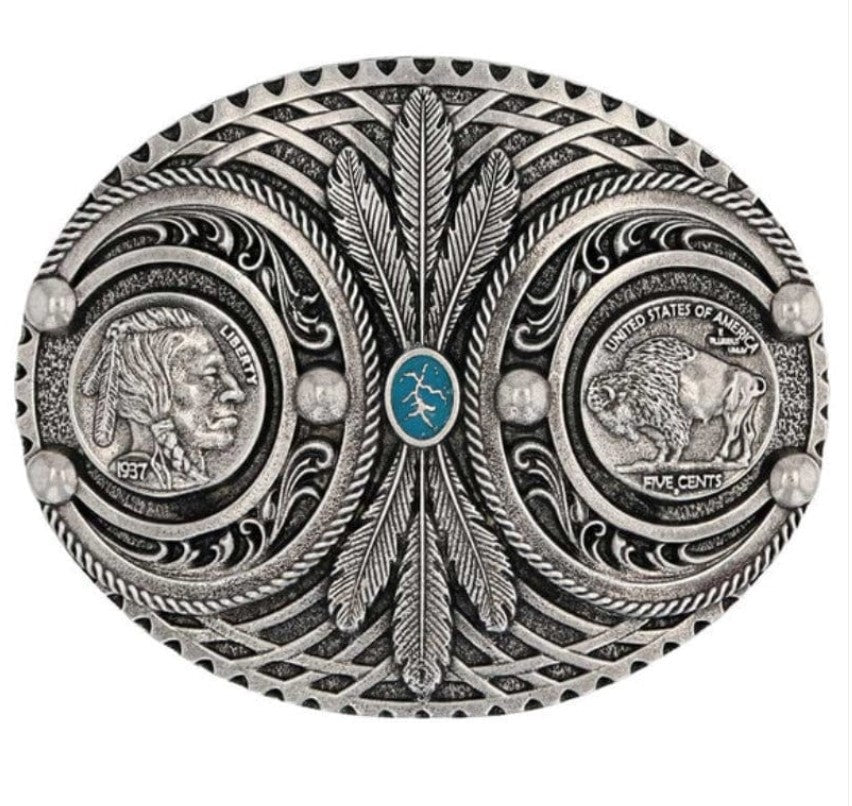 Montana Attitude Buckle Buffalo Nickel - The Trading Stables