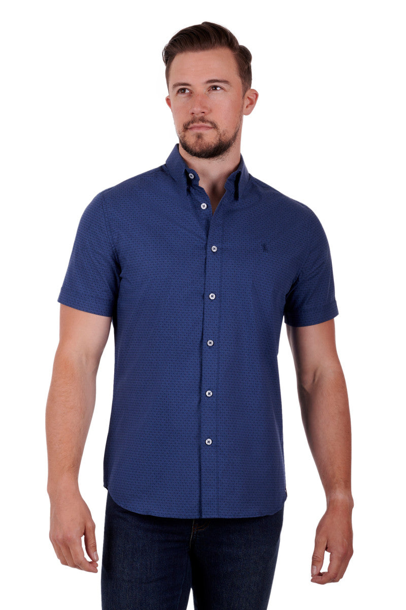 Thomas Cook Men's Edward Tailored Short Sleeve Shirt - The Trading Stables