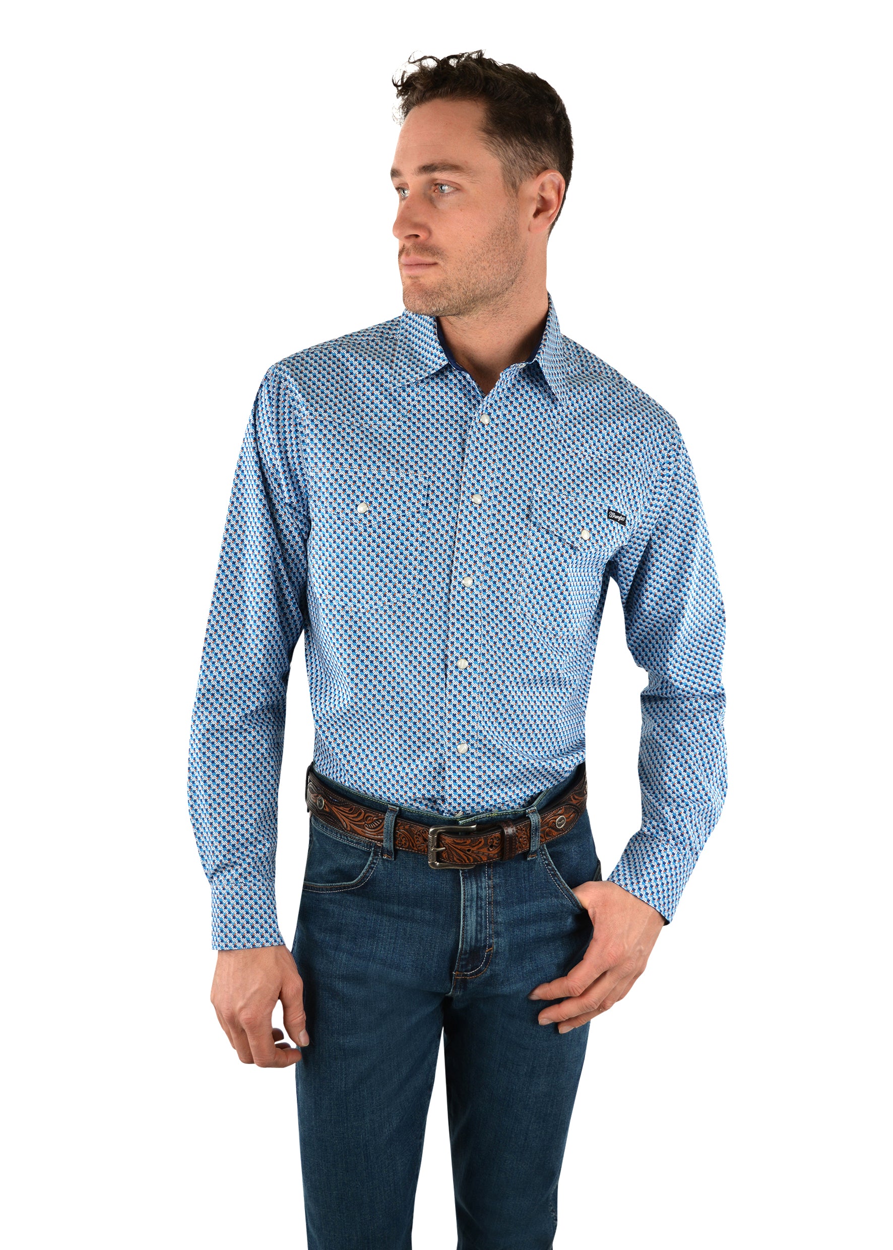 Wrangler Fitzmaurice Western Long Sleeve Shirt - The Trading Stables