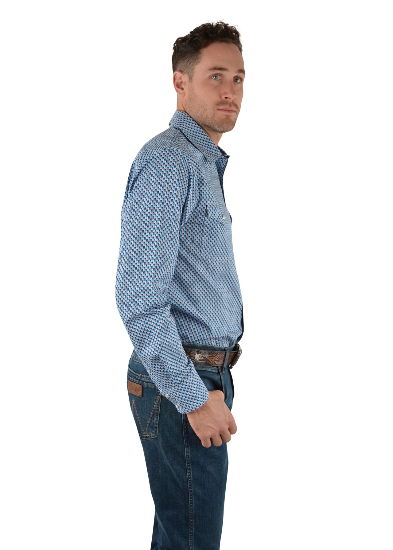 Wrangler Fitzmaurice Western Long Sleeve Shirt - The Trading Stables