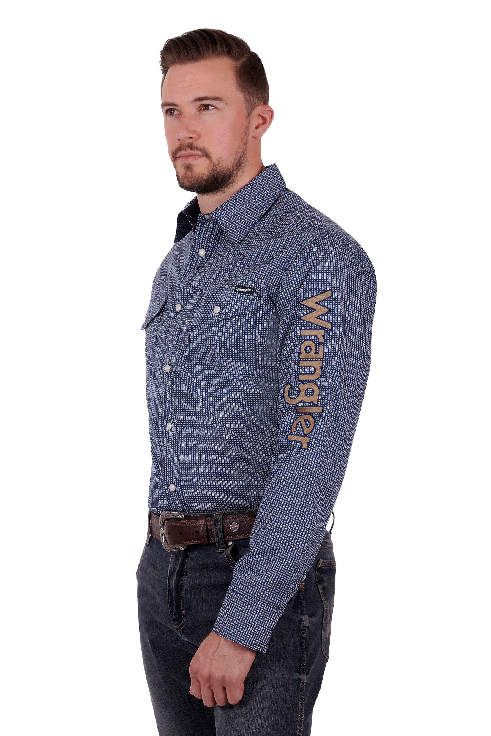 Wrangler long best sale sleeve shirts